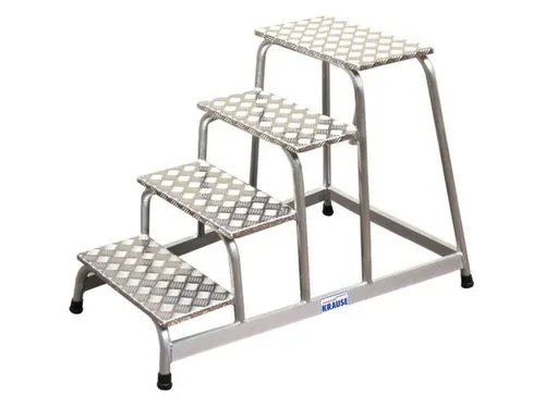 Montagetrap Aluminium H 0 8M 4Treden Incl. Platform Treden Traanplaat