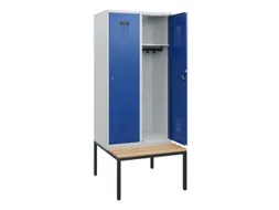 locker met bank,HxBxD 1950x800x815mm,2vak,vak B 400mm,cilinderslot