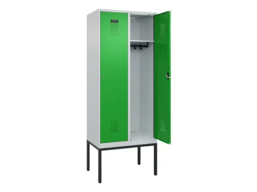 locker,HxBxD 2120x800x500mm,2vak,vak B 400mm,cil.-slot,voetonderstel
