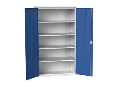 universele kast,HxBxD 2000x1300x550mm,4xStalen bodem,draaigrendelslot