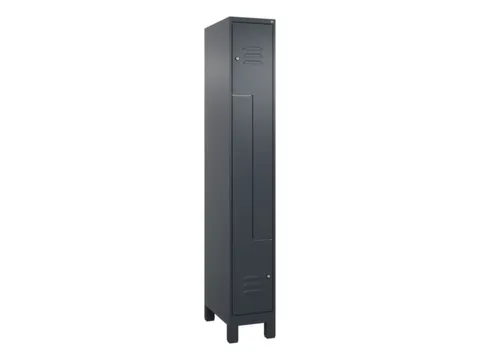 Z-garderobekast,HxBxD 1950x300x500mm,vak B 150/300mm,cil.-slot,voeten