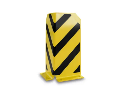 aanrijdbescherming voor stelling,L-profiel,HxB 400x175mm,geel/zwart