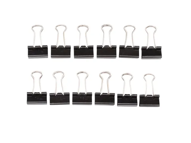 Papierklem MAUL 215 foldback 13mm capaciteit 4mm zwart 12 stuks