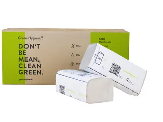 Handdoekjes Z-vouw 100% Recycled 1-laags 20 Pak 100% CO2 Neutraal - 1