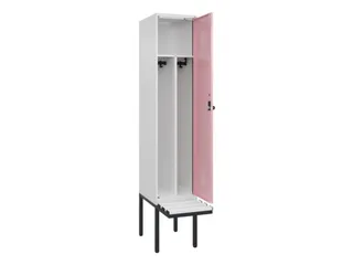 locker met bank,voor scheiding van kleding,HxBxD 2120x400x815mm,1vak - 1