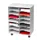 transportwagen,HxBxD 699x545x335mm,14vakken,romp grijs,front grijs