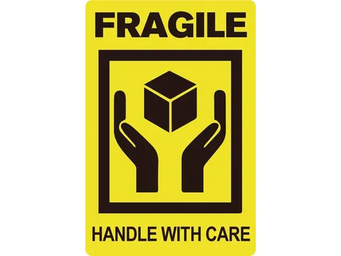 Waarschuwingsetiket fragile/handle with care 50,8mmx76,2mm 200st
