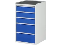 ladekast 1035x580x650mm 5laden cilinderslot RAL7035 RAL5010 metaal