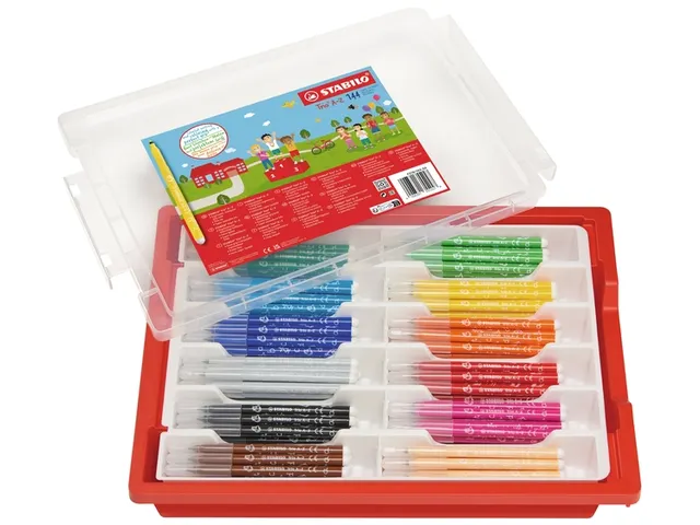 Feutre STABILO Trio A-Z 378 Fin assorti Classpack 144 pièces