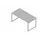 bureau,HxBxD 730x1600x800mm,blad grijs,sledeframe aluminium