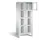 Lockerkast 1850x810x500mm 2x4 vakken Cilinderslot Poten, RAL7035
