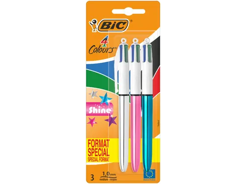 Colours Shine 4-kleurenbalpen medium 3 stuks