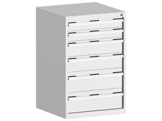 ladekast HxBxD 1000x650x650mm 6laden romp RAL7035 front RAL7035 - 1