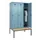 locker met bank,HxBxD 2120x1200x815mm,3vak,vak B 400mm,draaigrendel
