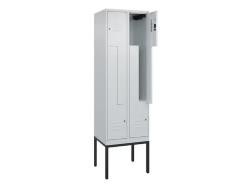 Z-garderobekast,HxBxD 2120x600x500mm,vak B 150/300mm,cil.-slot