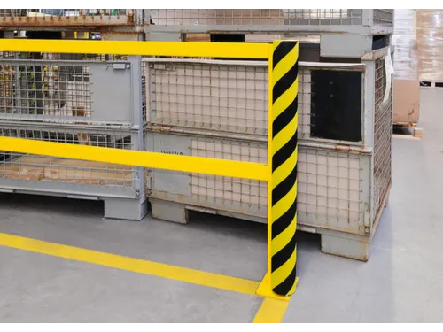hoekbescherming,cirkel,LxØ 1000x100mm,EVAC-schuim,geel/zwart