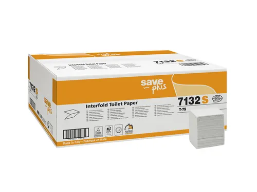 Toiletpapier Celtex Save gevouwen 2-laags wit 250 vel doos a 36 pak