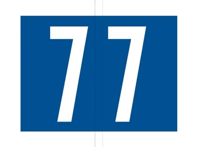Jalema codetab 7 Donkerblauw gelamineerd, rol van 500 tabs