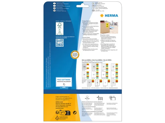 HERMA 4499 Verwijderbare etiketten A4 199,6x143,5mm Groen 40 stuks