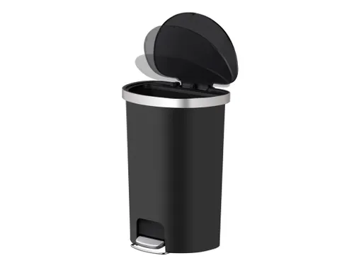 Hana pedaalemmer halfrond 55 Liter Zwart