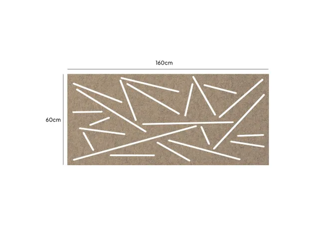 Ecran de séparation acoustique motif découpé 60x160cm Sable