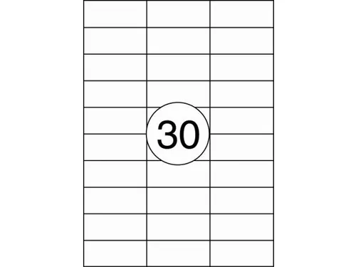 Etiket Rillstab 70x29.7mm Wit