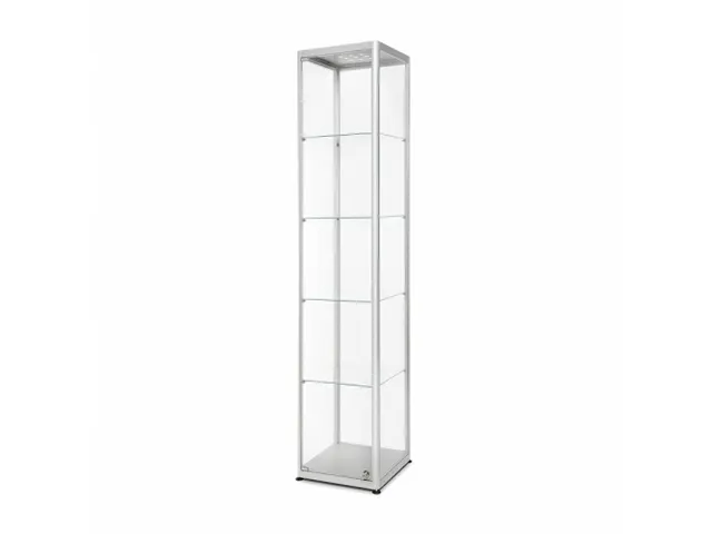 Glazen Vitrinekast LED Verlicht 40x40x200cm