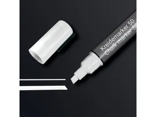 Krijtstift Sigel 1stuk wit wig punt 1-5 mm - 4