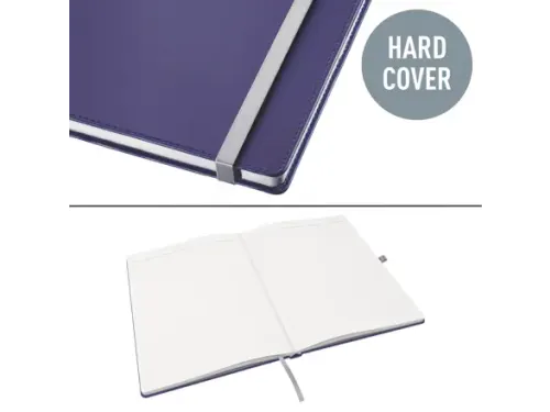Leitz Style notitieboek A5 gelijnd met harde kaft Titanium Blauw
