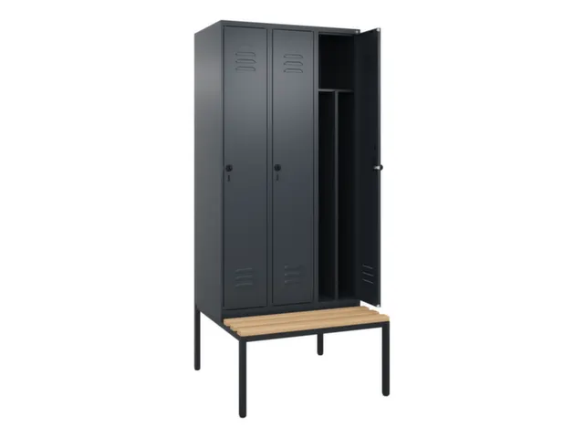 locker voor scheiding van kleding,HxBxD 2120x900x815mm,3vak