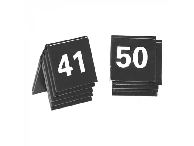 Tafelnummer Set 41-50 Zwart