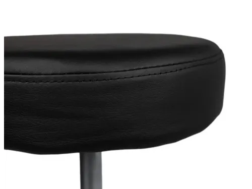 Tabouret kruk zwart standaard gasveer harde wielen