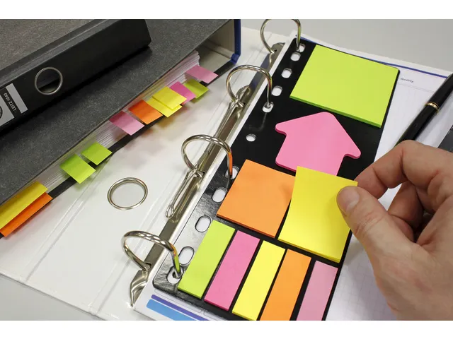 Info Sticky Notes op kaart assorti formaten / kleuren