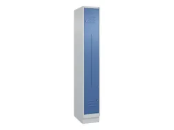 Z-garderobekast,HxBxD 1950x300x500mm,vak B 150/300mm,cil.-slot,sokkel