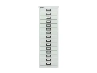 kantoor-ladekast HxBxD 860x279x380mm 15 laden romp verkeerswit staal - 3