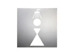deurbord,Damesdouche,RVS,zelfklevend,HxB 160x160mm