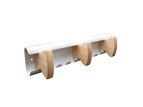 Unilux Wandkapstok Aurora Wit Beukenhout 3 haken