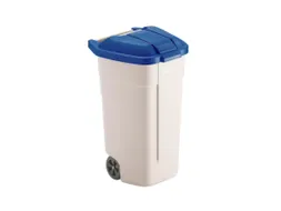 Afvalbak Voor Buiten 100 Liter Blauw Beige
