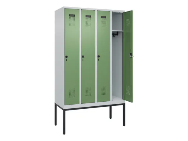 locker,HxBxD 2120x1200x500mm,4vak,vak B 300mm,draaigrendel