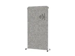 MAULcocoon Scheidingswand 100x180cm grijs mobiel Frame Wit