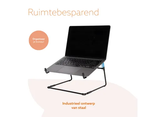 Laptopstandaard R-Go Steel Office voor 10-22 inch Zwart