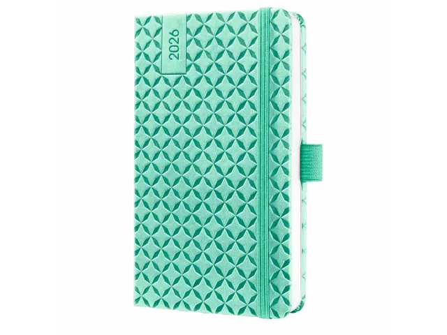 Weekagenda Flair A6 2026 (NL/FR/EN/DU) Mint Green Hardcover