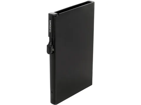 Porte-cartes Clicksafe RFID aluminium noir pour 6 cartes