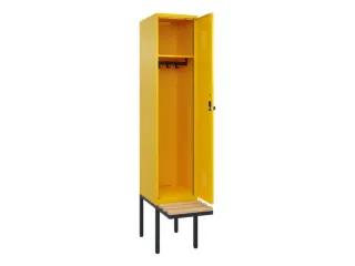 locker met bank,HxBxD 2120x400x815mm,1vak,vak B 400mm,draaigrendel - 2