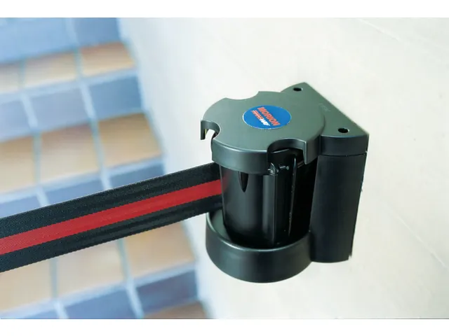 corde de délimitation a. 1sangle(s) Lxl 5m x50mm courroie noir/rouge