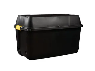 Robuuste Opbergbox Zwart 75 liter Met Wielen - 1