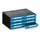 Combi-Ladensysteem Hxbxd 202X482X345Mm 4/8Behuizingen/laden Blauw