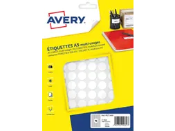 PET15W ronde markeringsetiketten diameter 15 mm wit