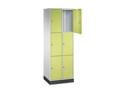 lockerkast,RAL 7035/RDS1108060,HxBxD 1950x620x500mm,2x3vakken