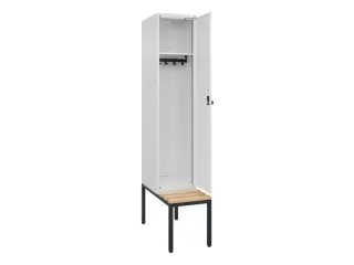 locker met bank,HxBxD 2120x400x815mm,1vak,vak B 400mm,draaigrendel - 2